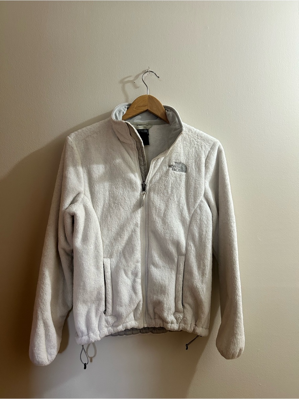 The North Face Cream Fleece Teddy Jacket Women's [S], Full Zip